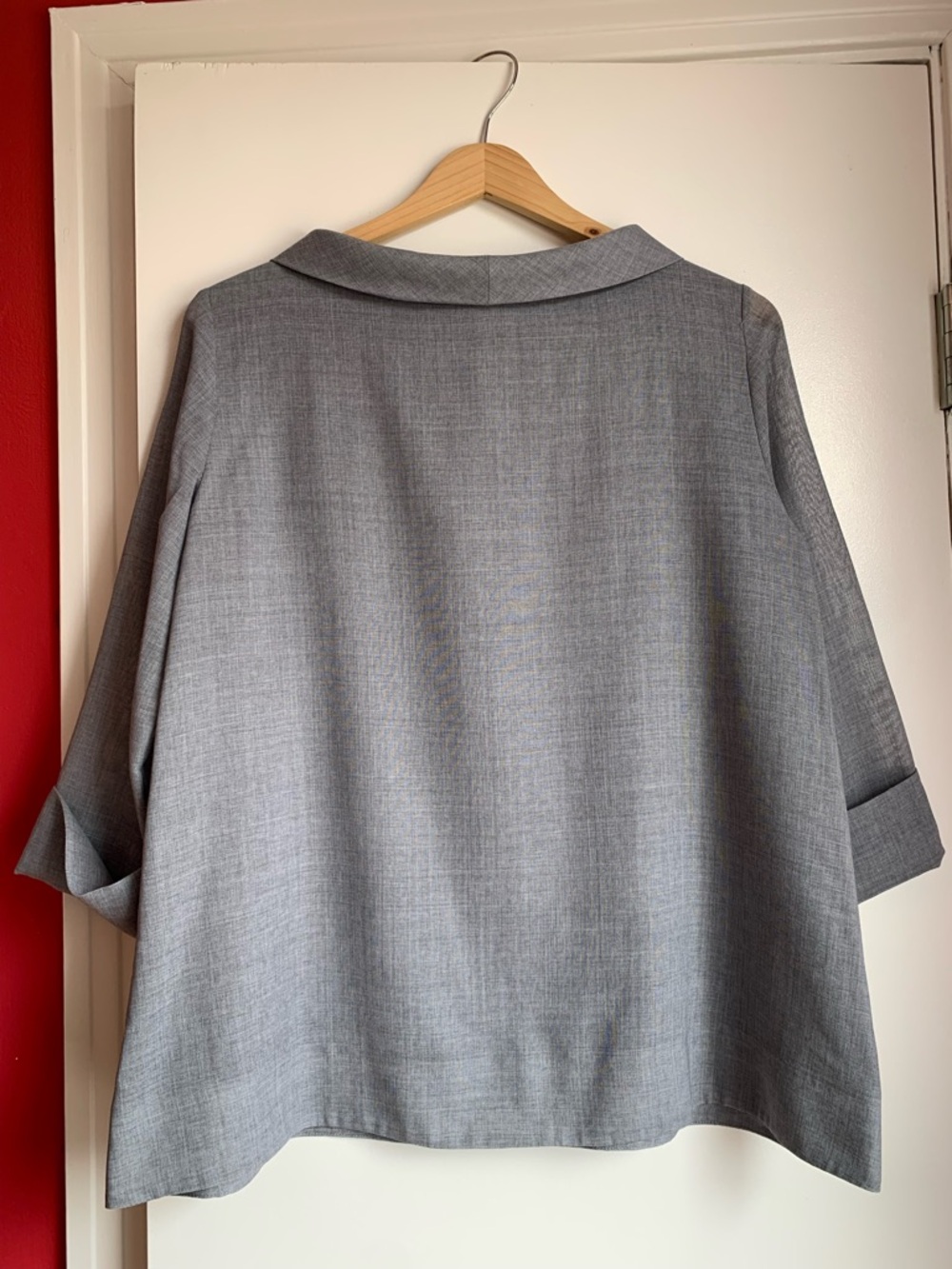 COS Grey Boatneck 3/4 Sleeve Tunic - Picture 3 of 9
